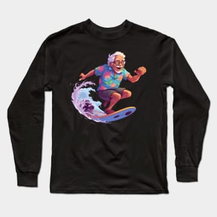 ny Grandpa Surfing 4 Long Sleeve T-Shirt